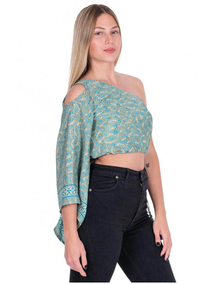 One Sleeve Lacing Top