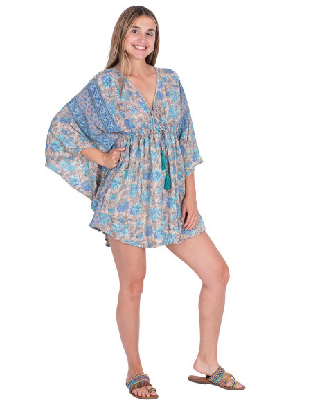 Boho Style Silk Dress