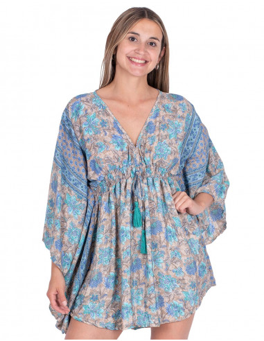 Boho Style Silk Dress