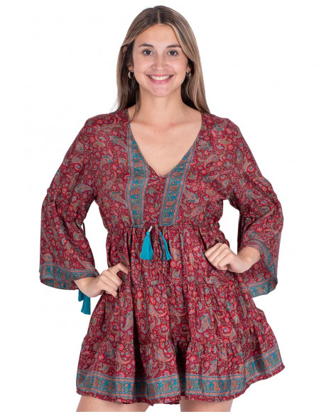 Paisley Print Boho Dress
