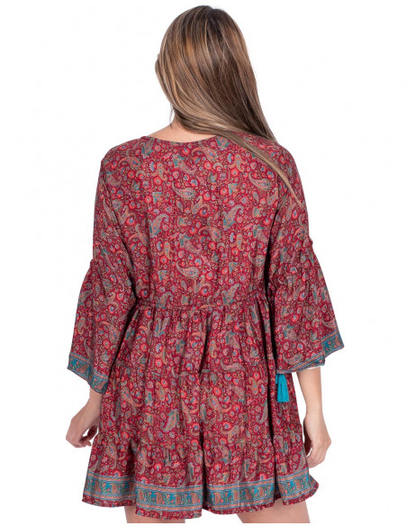 Boho-Kleid mit Paisley-Print