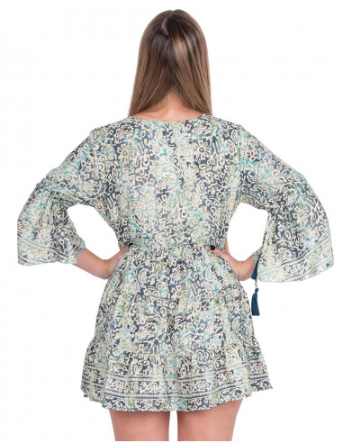 Abito boho con volant