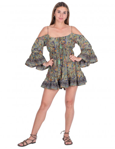 Bohemian Off Shoulder Dress 2