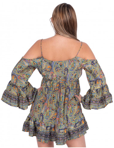 Robe bohème à épaules dénudées