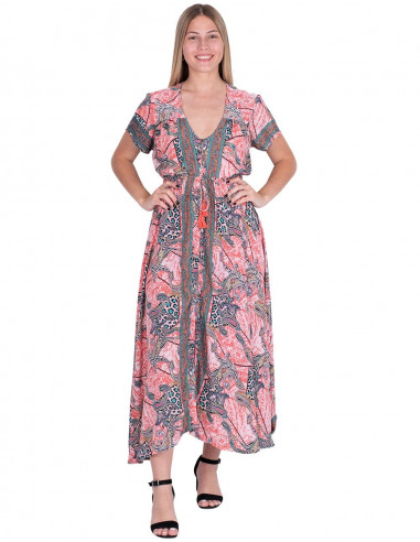 Buttoned Silk Dress