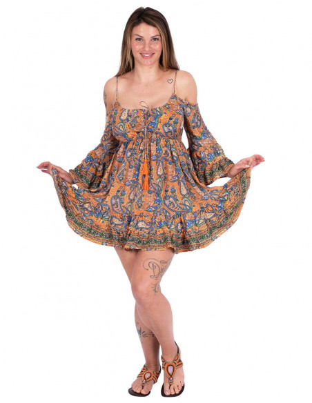 Seidenkleid mit Flug