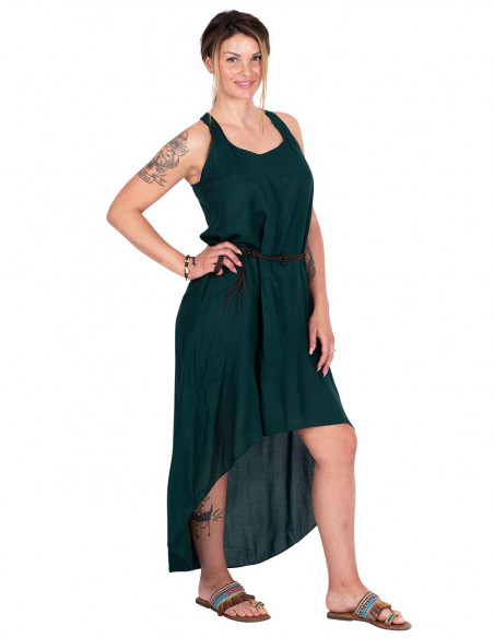 Vestido verde fluido