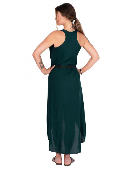 Vestido verde fluido