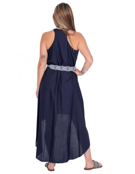 Blaues Hippie-Kleid