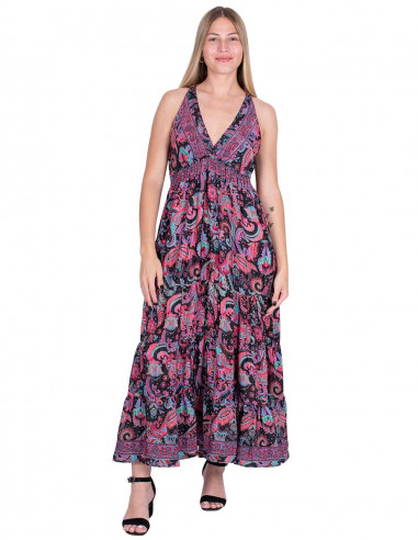 Robe en soie imprimée