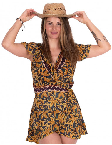 Extra Short Wrap Dress