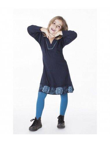 Kleid-Mädchen-blau-Frühling-Herbst