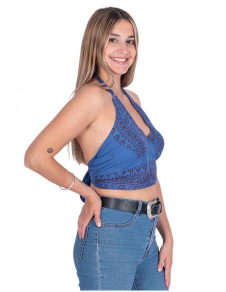 Blue Laced Top