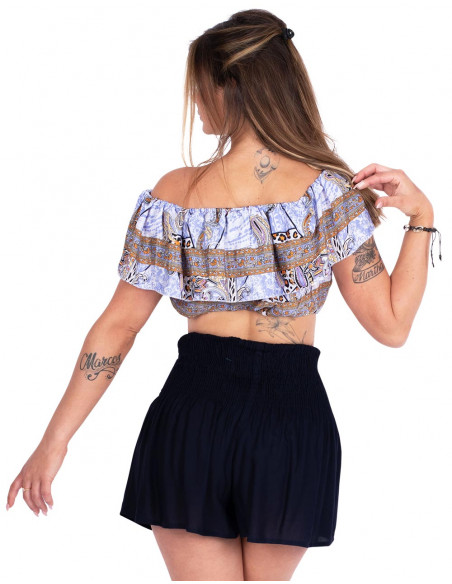 Boat Neck Crop Top