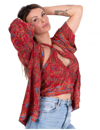 Set top in seta + kimono