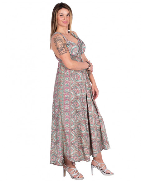 Original langes Seidenkleid