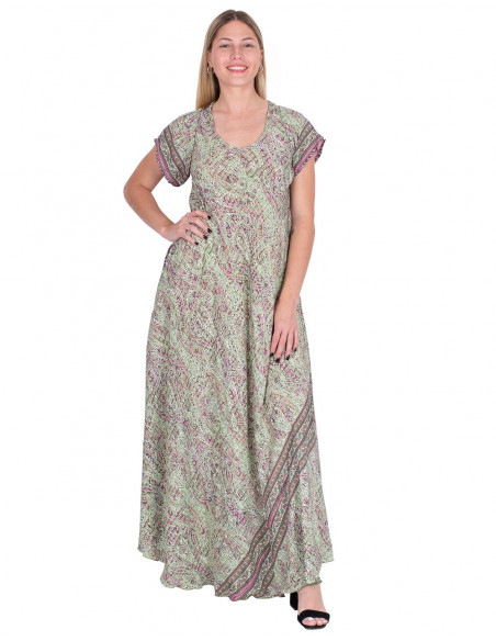 Seidenkleid mit Ärmeln