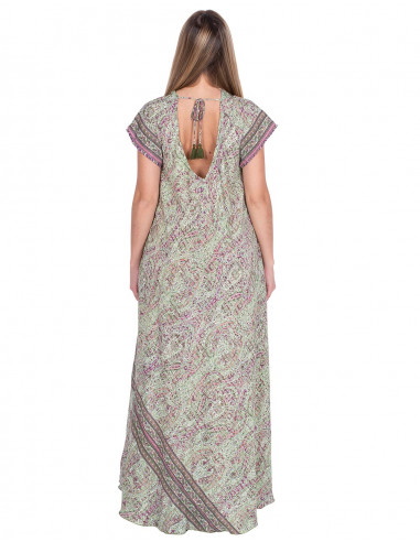 Vestido de Seda com Mangas