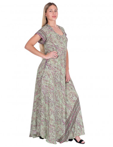 Silk Dress with Sleeves 2