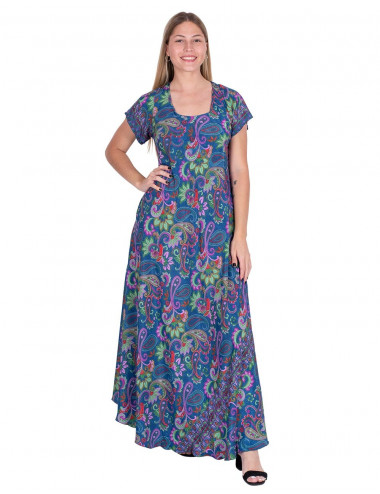 Blaues Kleid in großer Größe