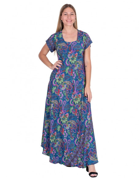 Vestido Azul Tamanho Grande