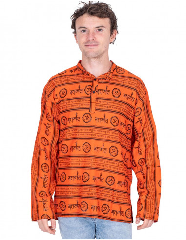 Camisa étnica laranja