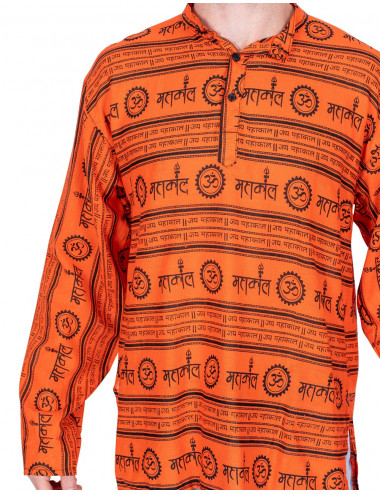 Camisa étnica laranja 2