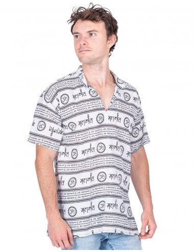 Camicia a maniche corte bianca