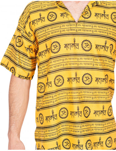Camisa étnica amarela 2