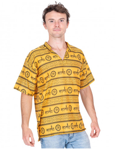 Chemise Ethnique Jaune
