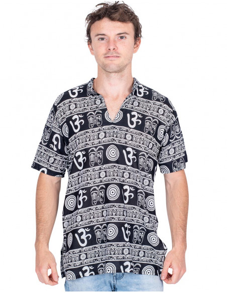 Om Symbol Black Shirt