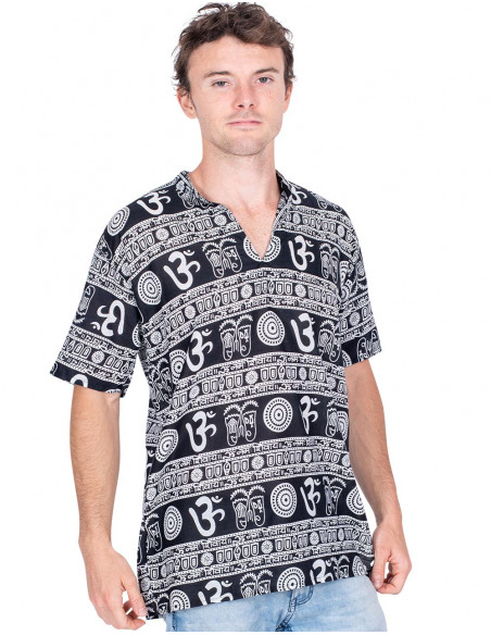 Om Symbol Black Shirt