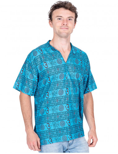 Chemise fermée bleu clair