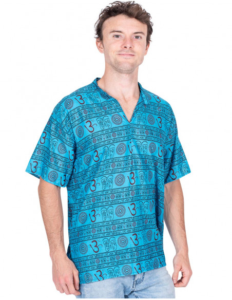 polo-algodon-hombre-simbolo-om-celeste