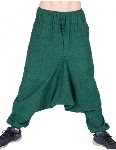 Pantaloni verdi hippie rustici