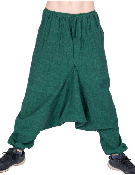 Calça verde hippie rústica