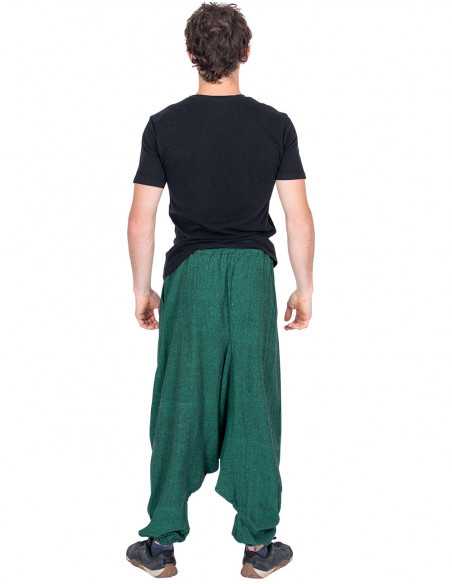 Pantaloni verdi hippie rustici