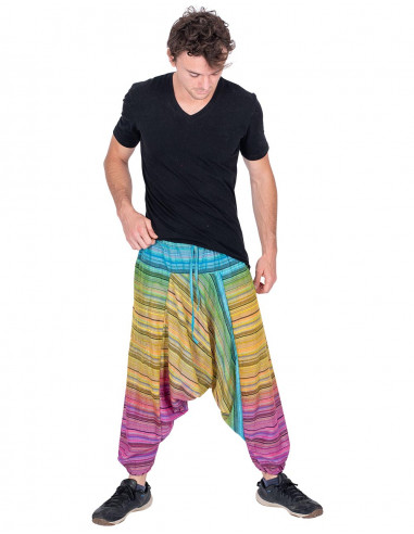 Calça listrada estilo hippie: conforto e liberdade com um toque boêmio