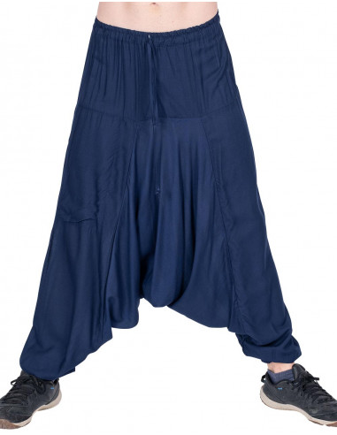 Pantaloni di cotone blu