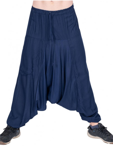 Pantalon en coton bleu