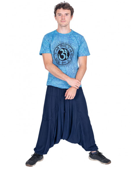 Pantalon en coton bleu