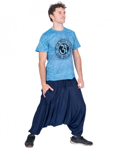 Pantalon en coton bleu