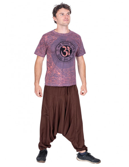 Calça estilo hippie marrom
