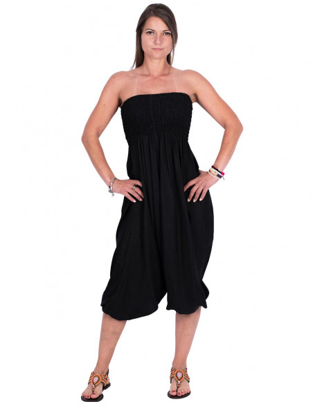 Roupa Versátil de Rayon Preto