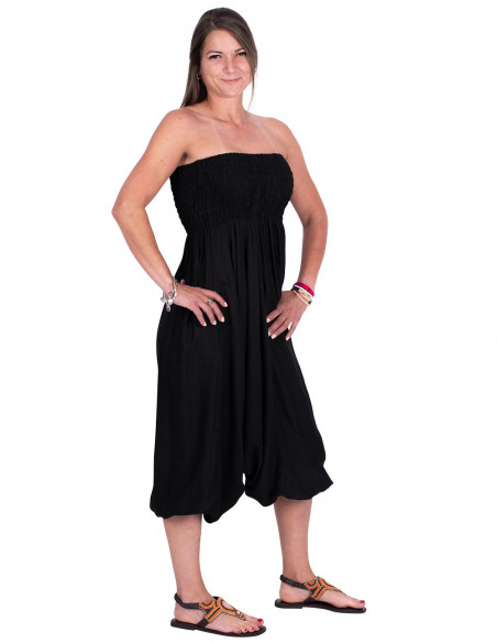 Vielseitiges Kleidungsstück aus schwarzem Rayon