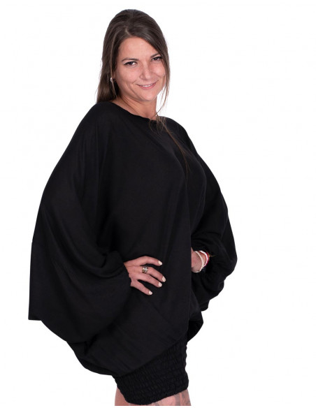 Indumento versatile in rayon nero