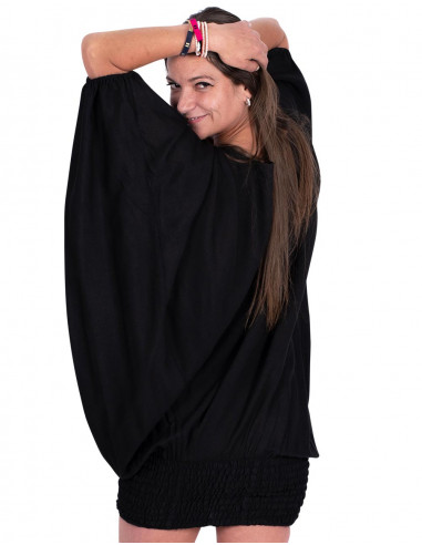 Vêtement polyvalent en rayonne noire