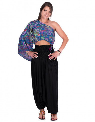 Roupa Versátil de Rayon Preto