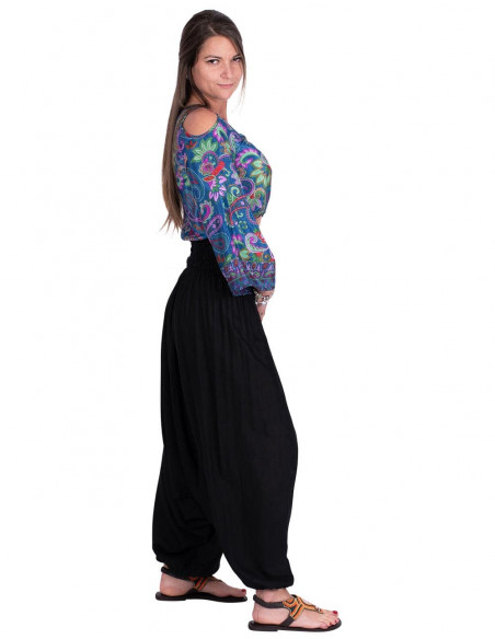 Vielseitiges Kleidungsstück aus schwarzem Rayon