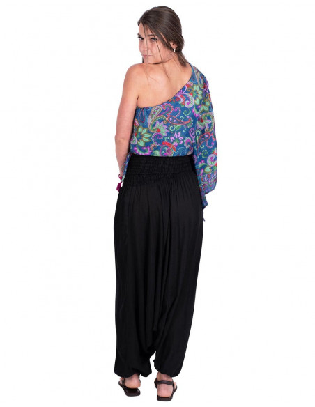 Roupa Versátil de Rayon Preto
